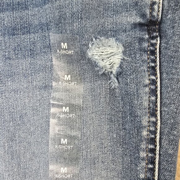 Maurices Slim Bootcut High Rise Distressed Jeans Medium X-Short Original Fit - Picture 3 of 11